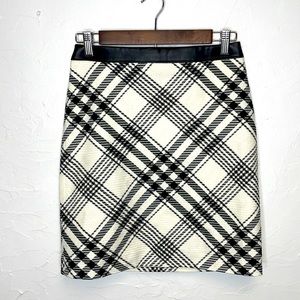 - White House Black Market Plaid/Striped Skirt